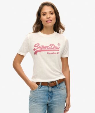 T-Shirt mit verziertem Vintage-Logo