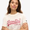 T-Shirt mit verziertem Vintage-Logo