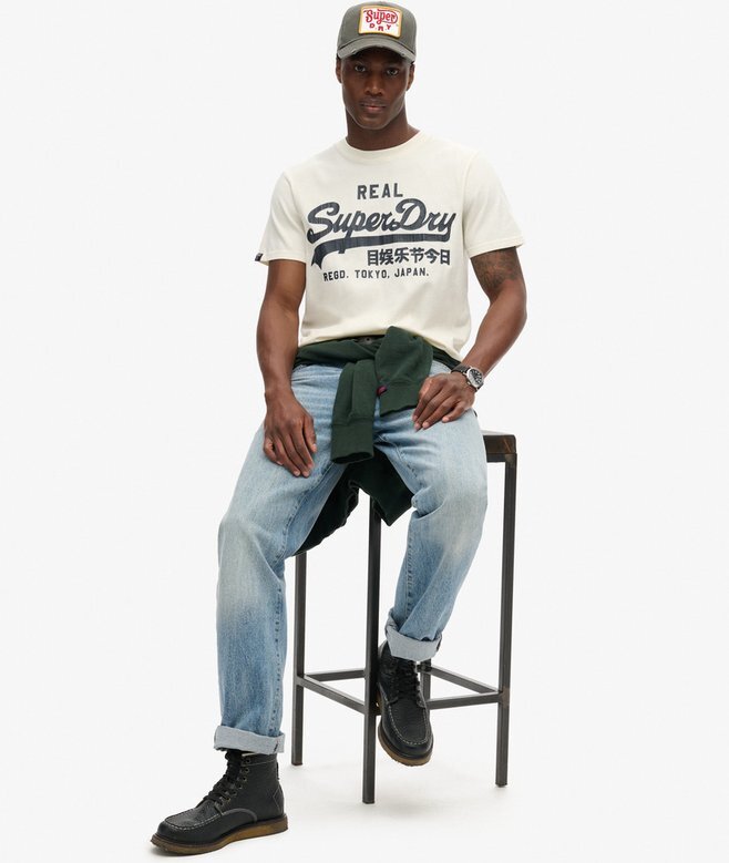 T-Shirt mit Vintage-Logo-Grafik T-Shirt mit Vintage-Logo-Grafik