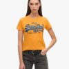 Tailliertes T-Shirt mit gesticktem Vintage-Logo Tailliertes T-Shirt mit gesticktem Vintage-Logo