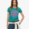 Tailliertes T-Shirt mit Puff-Print