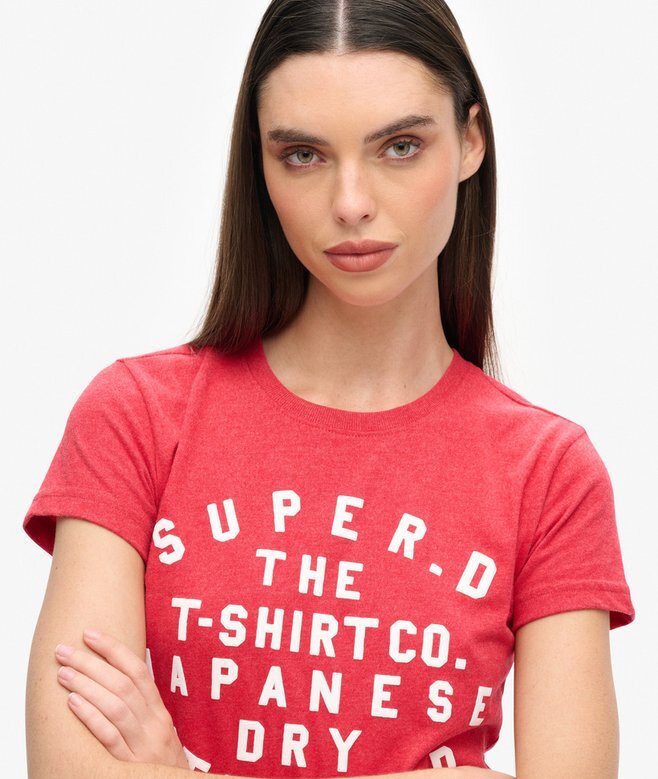 Tailliertes T-Shirt mit Puff-Print Tailliertes T-Shirt mit Puff-Print