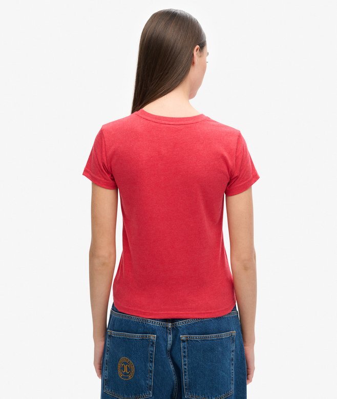 Tailliertes T-Shirt mit Puff-Print Tailliertes T-Shirt mit Puff-Print
