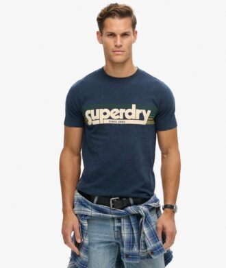 Terrain T-Shirt mit gestreiftem Logo