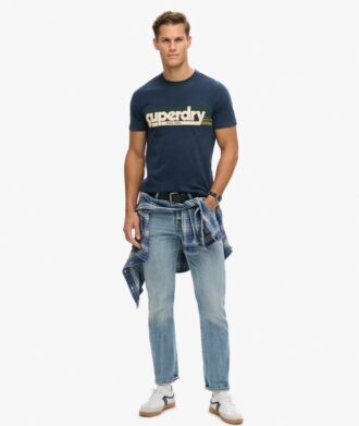 Terrain T-Shirt mit gestreiftem Logo