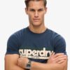 Terrain T-Shirt mit gestreiftem Logo
