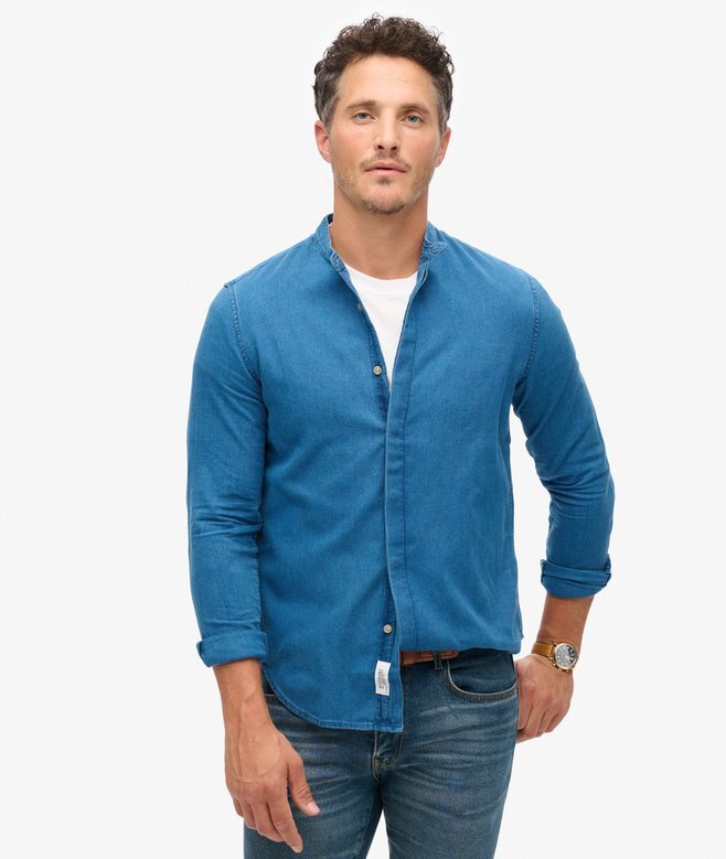 The Merchant Store – Henley-Hemd in Indigo The Merchant Store – Henley-Hemd in Indigo