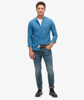 The Merchant Store – Henley-Hemd in Indigo The Merchant Store – Henley-Hemd in Indigo