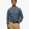The Merchant Store – Indigo-Henley-Hemd The Merchant Store – Indigo-Henley-Hemd