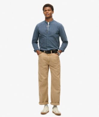 The Merchant Store – Indigo-Henley-Hemd The Merchant Store – Indigo-Henley-Hemd