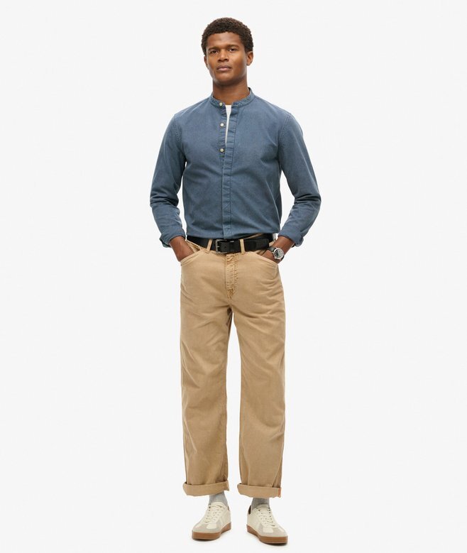 The Merchant Store – Indigo-Henley-Hemd The Merchant Store – Indigo-Henley-Hemd