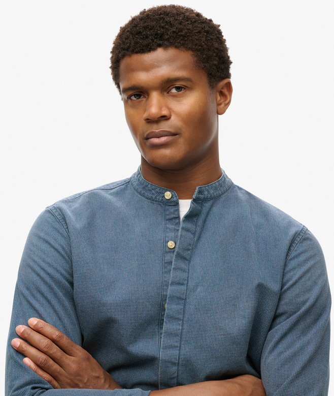 The Merchant Store – Indigo-Henley-Hemd The Merchant Store – Indigo-Henley-Hemd