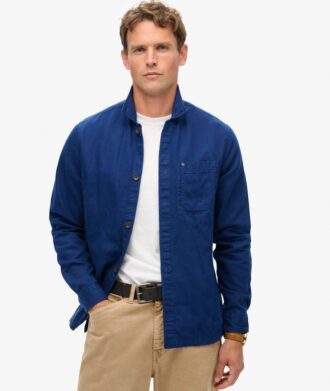 The Merchant Store – Overshirt aus Leinenmischung