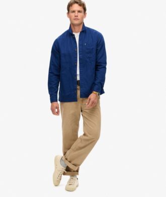 The Merchant Store – Overshirt aus Leinenmischung