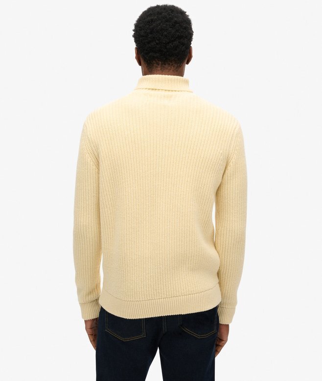 The Merchant Store – Rollkragenpullover mit Zopfmuster The Merchant Store – Rollkragenpullover mit Zopfmuster