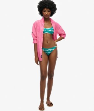Tie-Dye-Bikini-Oberteil aus recyceltem Material