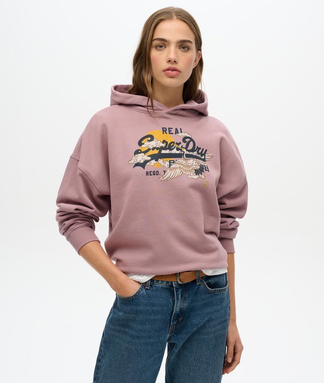 Tokyo Vintage Logo Relaxed Kapuzenpullover Tokyo Vintage Logo Relaxed Kapuzenpullover