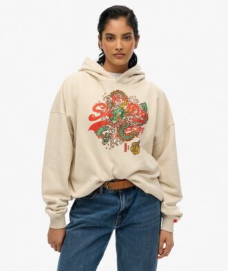Tokyo Vintage Logo Relaxed Kapuzenpullover