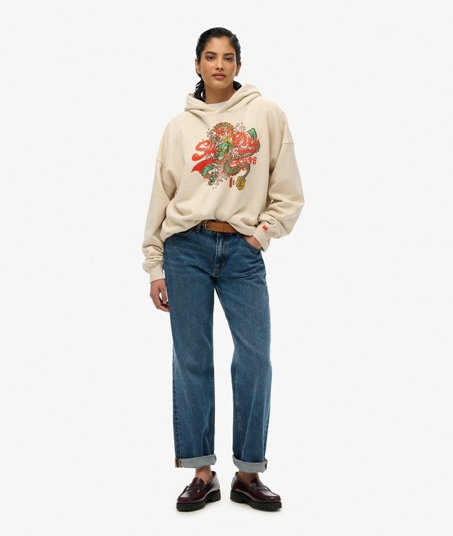 Tokyo Vintage Logo Relaxed Kapuzenpullover Tokyo Vintage Logo Relaxed Kapuzenpullover