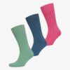 Unisex-Socken aus Organic Cotton mit geripptem Bündchen, 3er-Pack