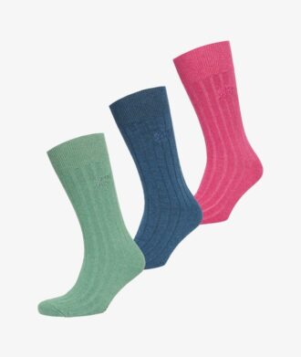 Unisex-Socken aus Organic Cotton mit geripptem Bündchen, 3er-Pack