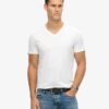 V-Ausschnitt-Slub-Short-T-Shirt mit kurzen Ärmeln V-Ausschnitt-Slub-Short-T-Shirt mit kurzen Ärmeln