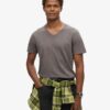 V-Ausschnitt-Slub-Short-T-Shirt mit kurzen Ärmeln V-Ausschnitt-Slub-Short-T-Shirt mit kurzen Ärmeln