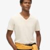 V-Ausschnitt-Slub-Short-T-Shirt mit kurzen Ärmeln V-Ausschnitt-Slub-Short-T-Shirt mit kurzen Ärmeln