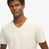 V-Ausschnitt-Slub-Short-T-Shirt mit kurzen Ärmeln V-Ausschnitt-Slub-Short-T-Shirt mit kurzen Ärmeln