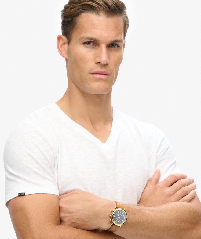 V-Ausschnitt-Slub-Short-T-Shirt mit kurzen Ärmeln V-Ausschnitt-Slub-Short-T-Shirt mit kurzen Ärmeln
