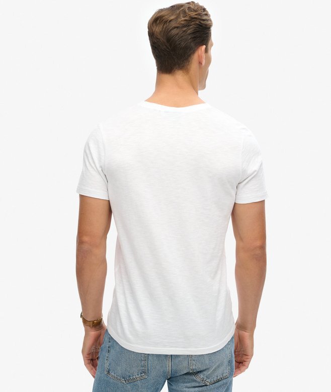 V-Ausschnitt-Slub-Short-T-Shirt mit kurzen Ärmeln V-Ausschnitt-Slub-Short-T-Shirt mit kurzen Ärmeln