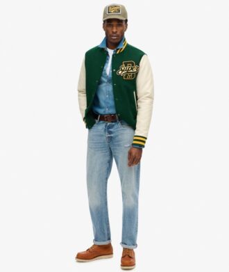Varsity-Bomberjacke aus Wolle