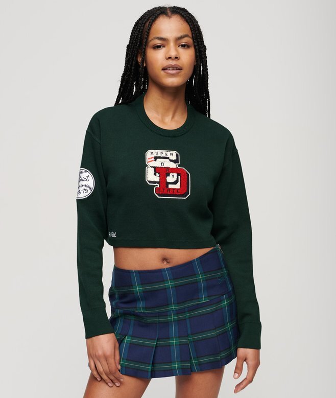 Varsity Cropped Crew Pullover Varsity Cropped Crew Pullover