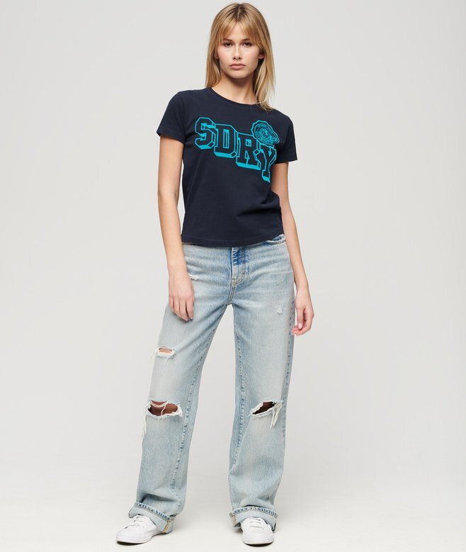 Varsity Flocked Fitted T-Shirt Varsity Flocked Fitted T-Shirt