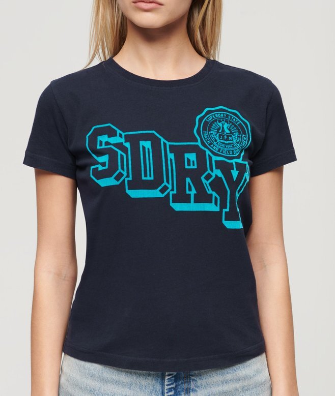 Varsity Flocked Fitted T-Shirt Varsity Flocked Fitted T-Shirt