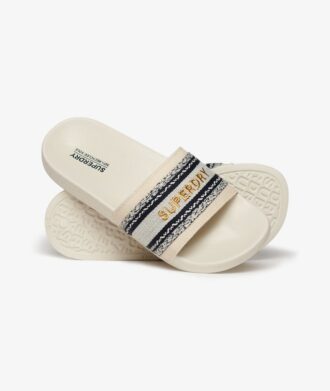 Vegane Pool-Slider mit Gurtband