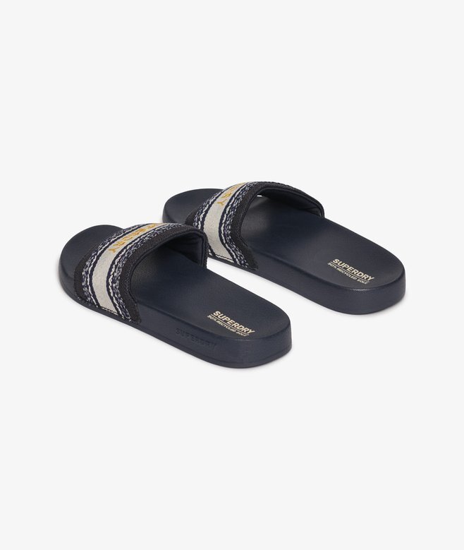 Vegane Pool-Slider mit Gurtband Vegane Pool-Slider mit Gurtband