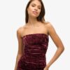 Velvet Bandeau Minikleid