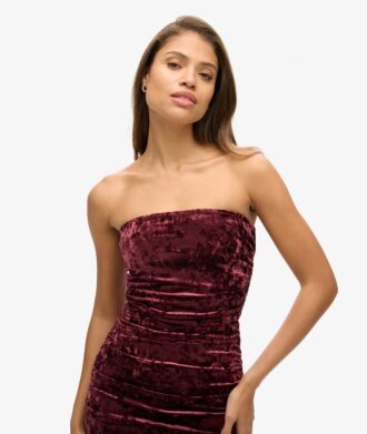 Velvet Bandeau Minikleid