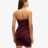 Velvet Bandeau Minikleid