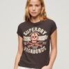 Verziertes T-Shirt mit Poster-Motiv und Flügelärmeln Verziertes T-Shirt mit Poster-Motiv und Flügelärmeln