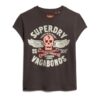 Verziertes T-Shirt mit Poster-Motiv und Flügelärmeln Verziertes T-Shirt mit Poster-Motiv und Flügelärmeln