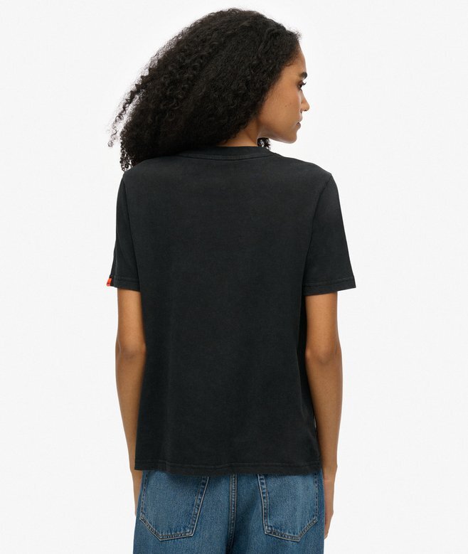 Verziertes Varsity-T-Shirt in lockerer Passform Verziertes Varsity-T-Shirt in lockerer Passform