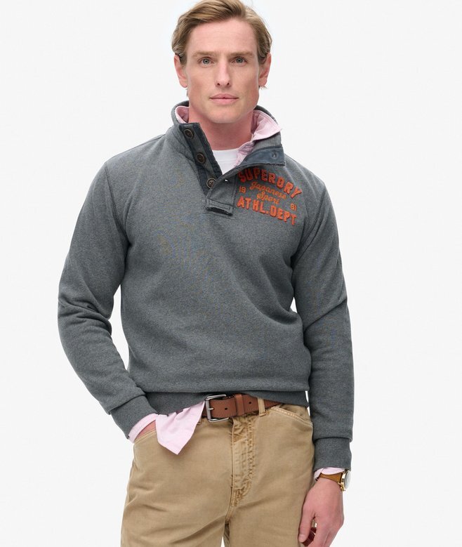 Vintage Athletic Half Button Sweatshirt Vintage Athletic Half Button Sweatshirt