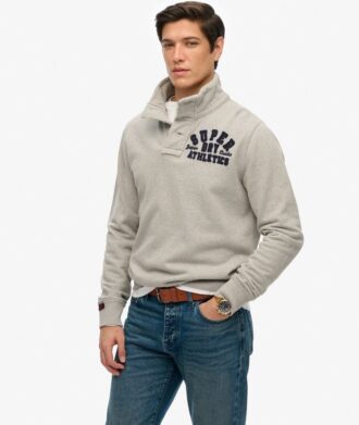 Vintage Athletic Half Button Sweatshirt