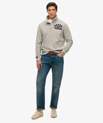 Vintage Athletic Half Button Sweatshirt