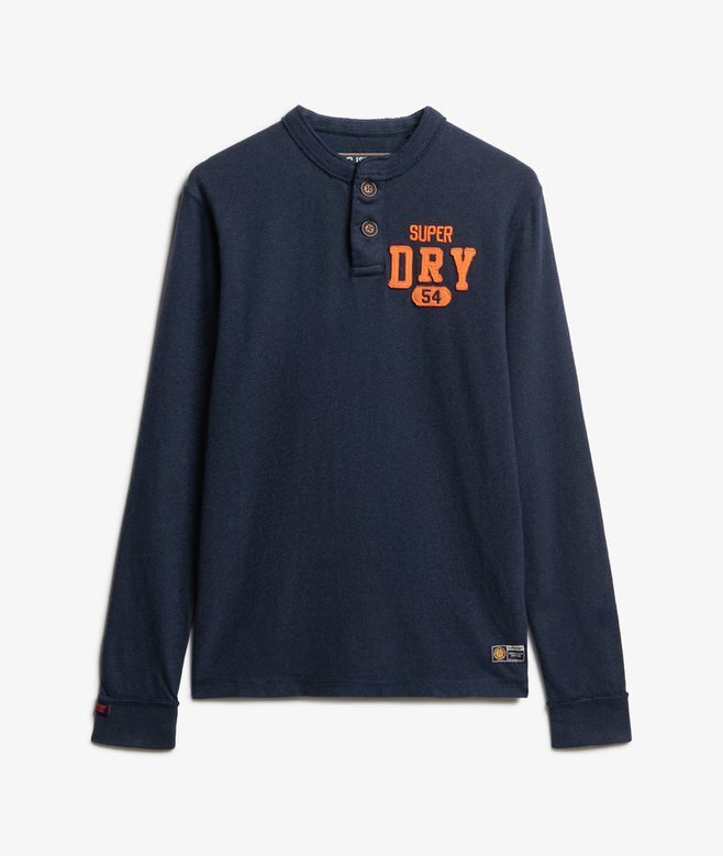 Vintage Athletic Langarm-Henley-Oberteil Vintage Athletic Langarm-Henley-Oberteil