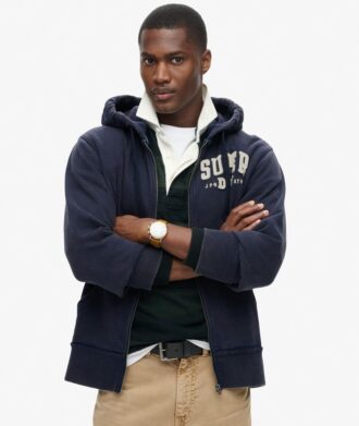 Vintage Athletic Zip Kapuzenpullover