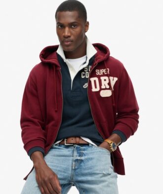 Vintage Athletic Zip Kapuzenpullover