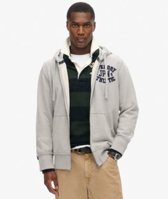 Vintage Athletic Zip Kapuzenpullover